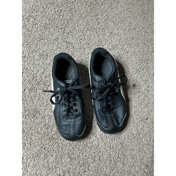 Puma Unisex Kids Roma Basic PS Sneaker Athletic Black White Trainers Leather 11C - Picture 4 of 7